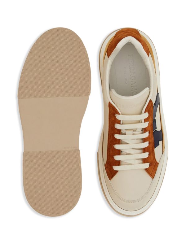 Gancini leather sneakers