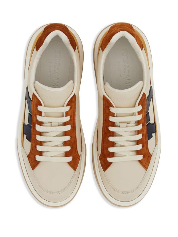 Gancini leather sneakers