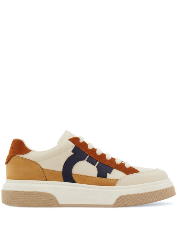 Gancini leather sneakers
