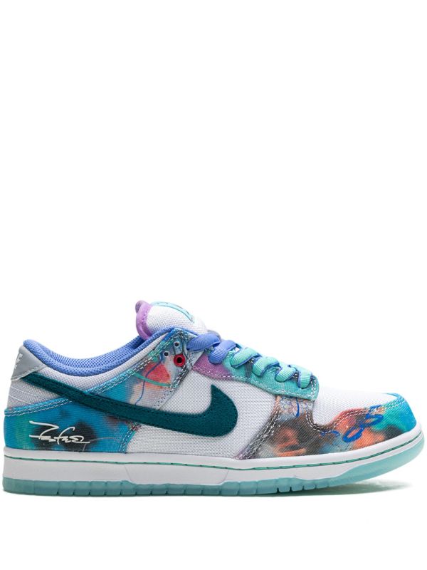 Futura Laboratories SB Dunk Low "Bleached Aqua" sneakers